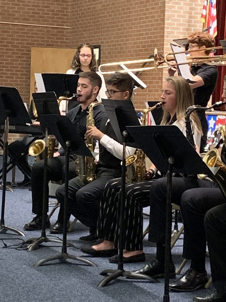 Austin Dale participating in Southwest Kansas Educators honor jazz band