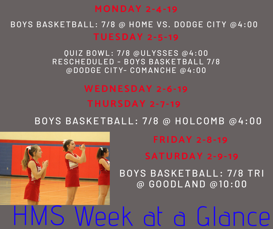 HMS Week At A Glance