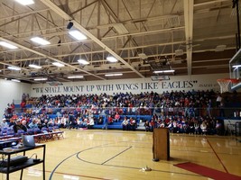 Stand room only!  USD210 annual Veteran's Day Program 11/11/2019